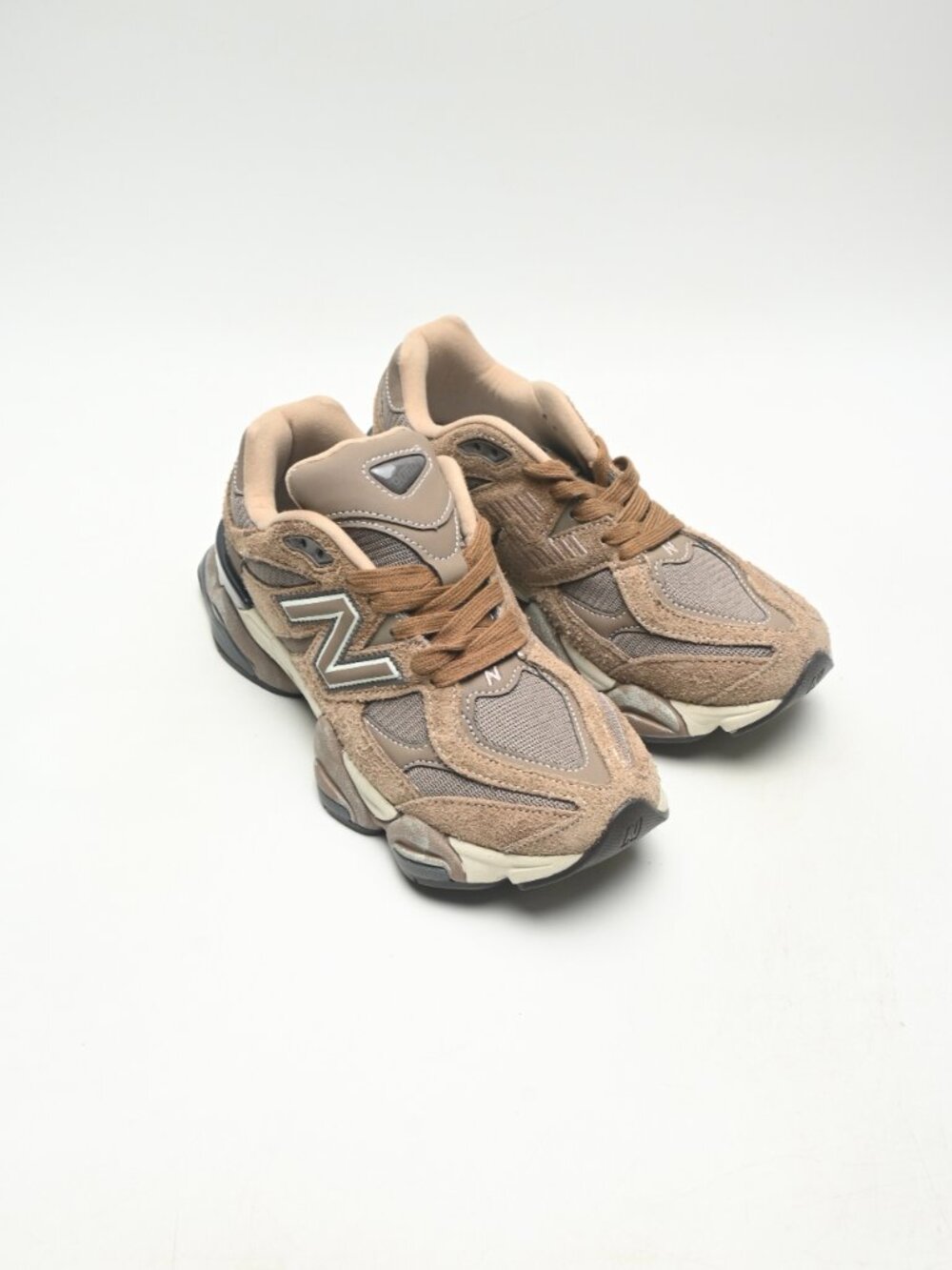 New Balance 9060 Mushroom Brown Suede Mesh Retro Chunky Sneakers Unisex